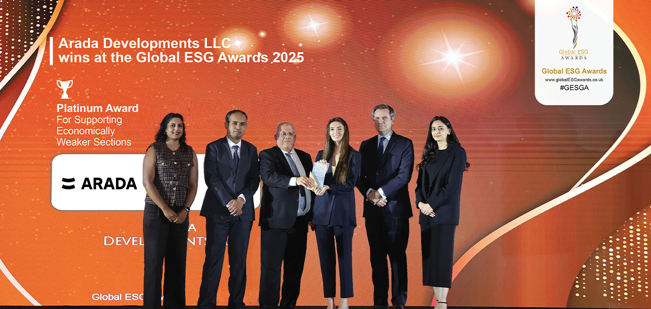 Arada wins Platinum Award for its Home for a Home initiative at the Global ESG Awards