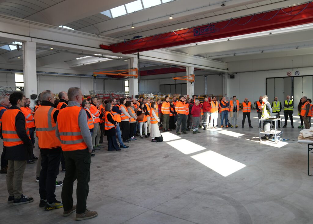 Raimondi Group CEO hosting the first official townhall at one of Terex Tower Cranes's main production lines