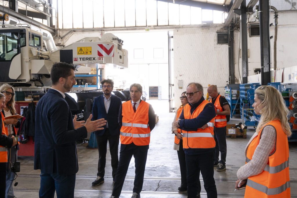 Raimondi Group CEO along with international media partners at Terex Rough Terrain HQ TTC 70