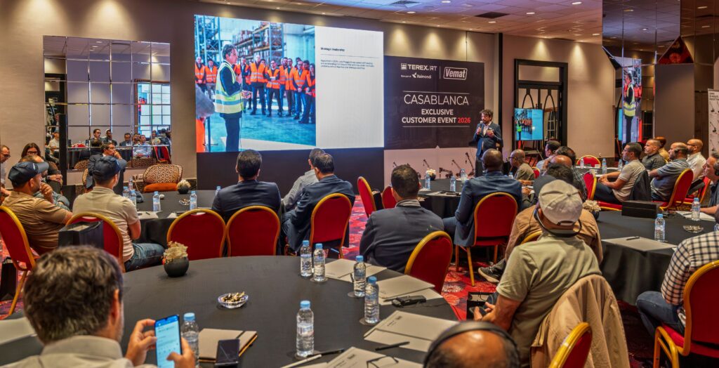 Terex RT General Manager, Marco Sarcone, onsite In Morocco during a customer event hosted by official dealer VEMAT