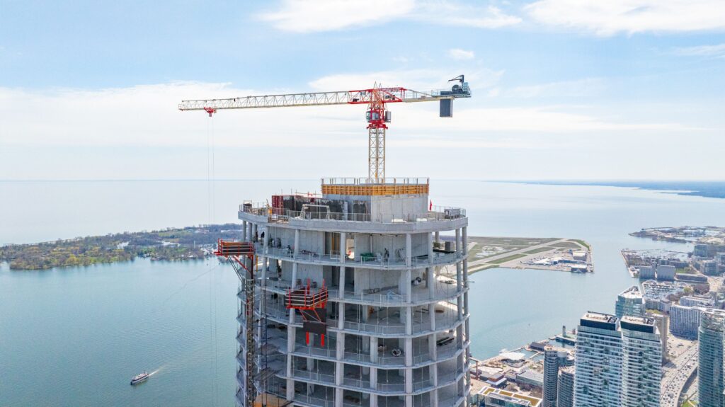 Terex CTT 472 flat-top drives construction of Canada's tallest residential skyscraper