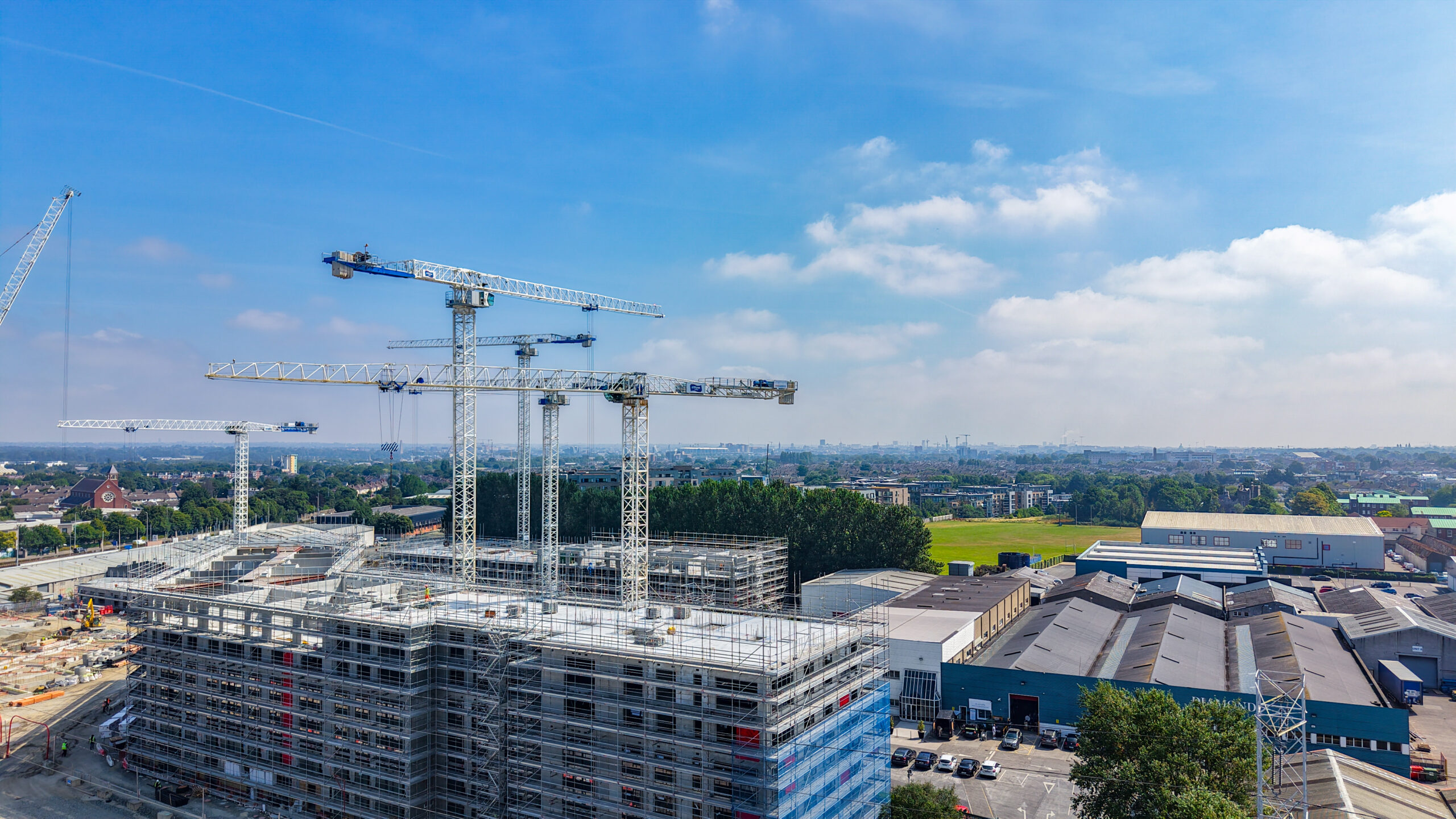Irish Crane & Lifting supplies five Raimondi flat-tops for one of Ireland’s largest residential developments